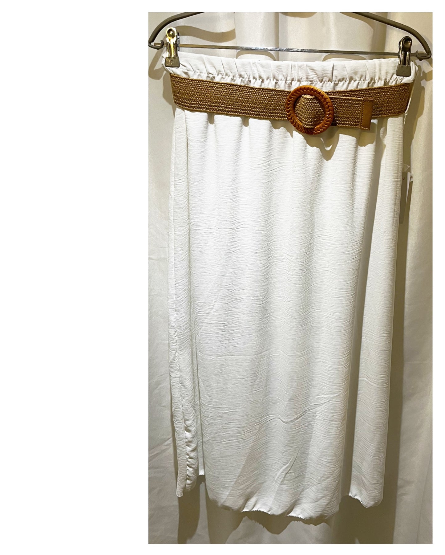 Jupe ceinture raphia chic modèle Sanary