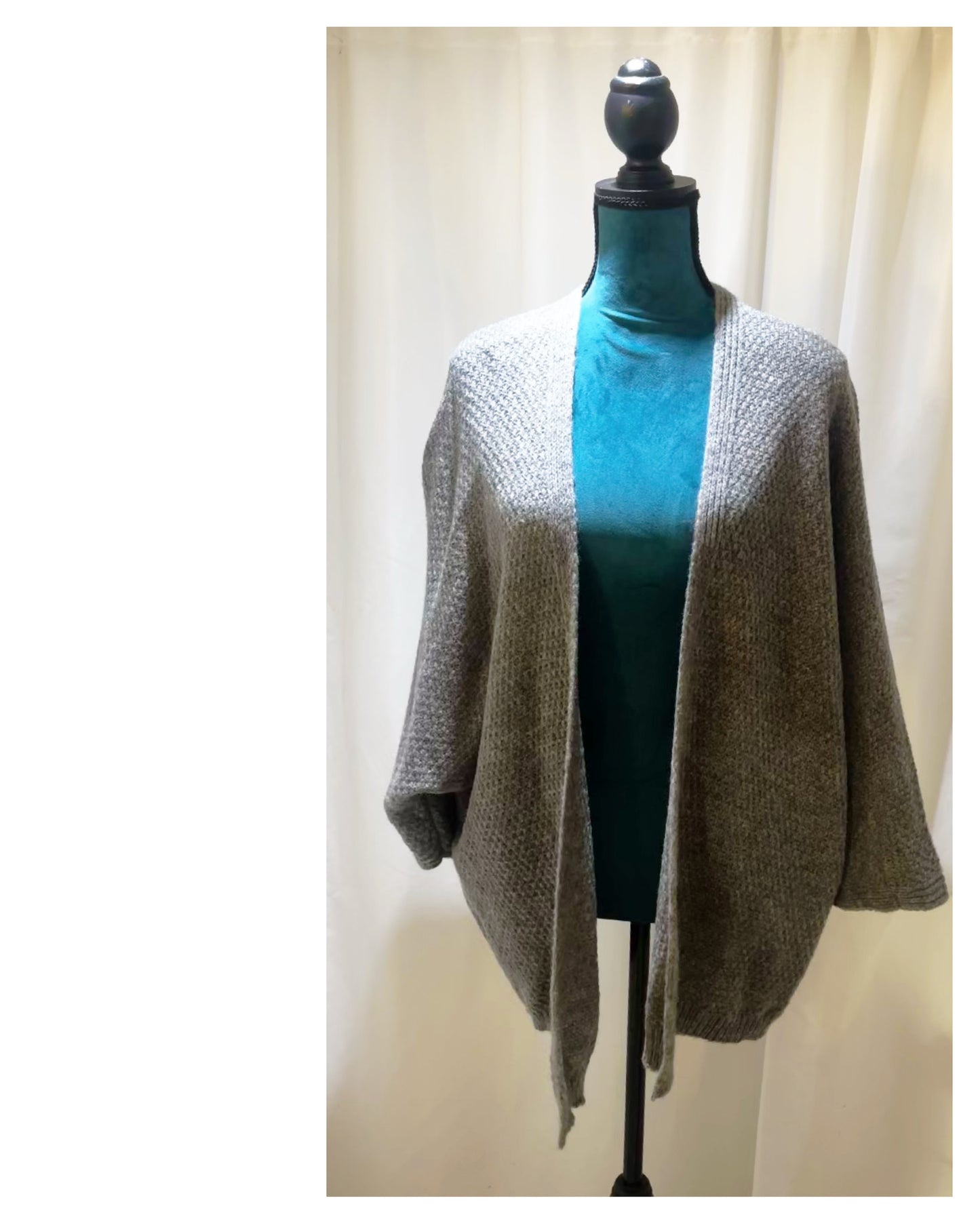 Gilet grosse maille mi long modèle Claudette