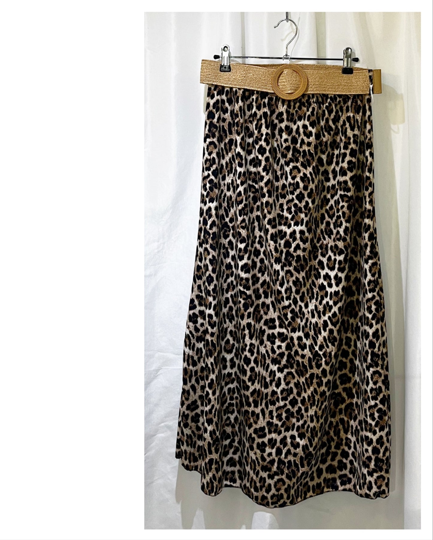 Jupe ceinture raphia chic modèle Sanary