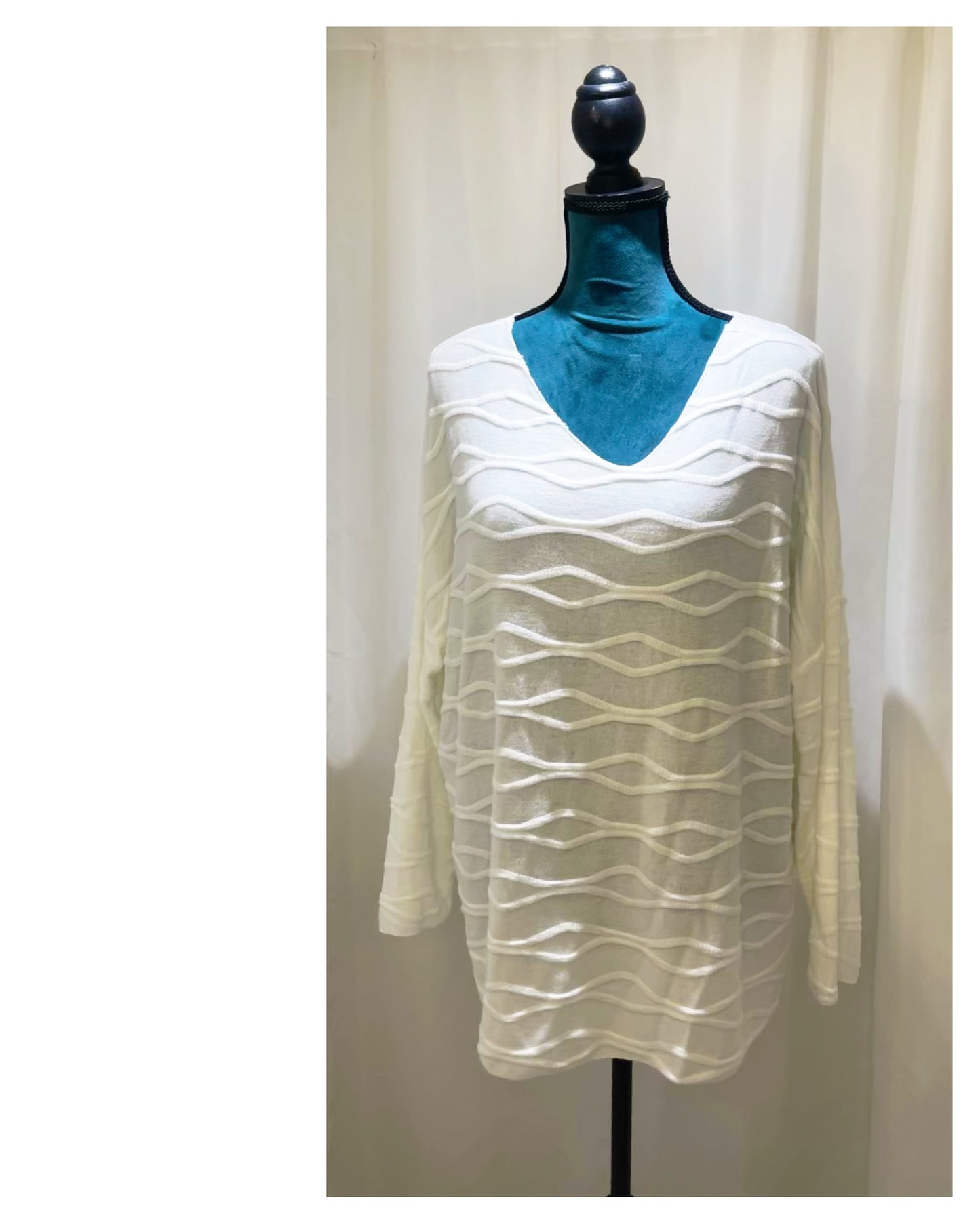 Pull tissu imprimé uni modèle Vague