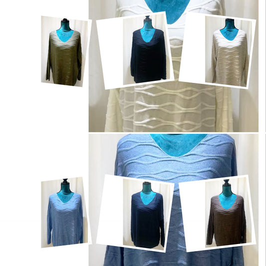 Pull tissu imprimé uni modèle Vague