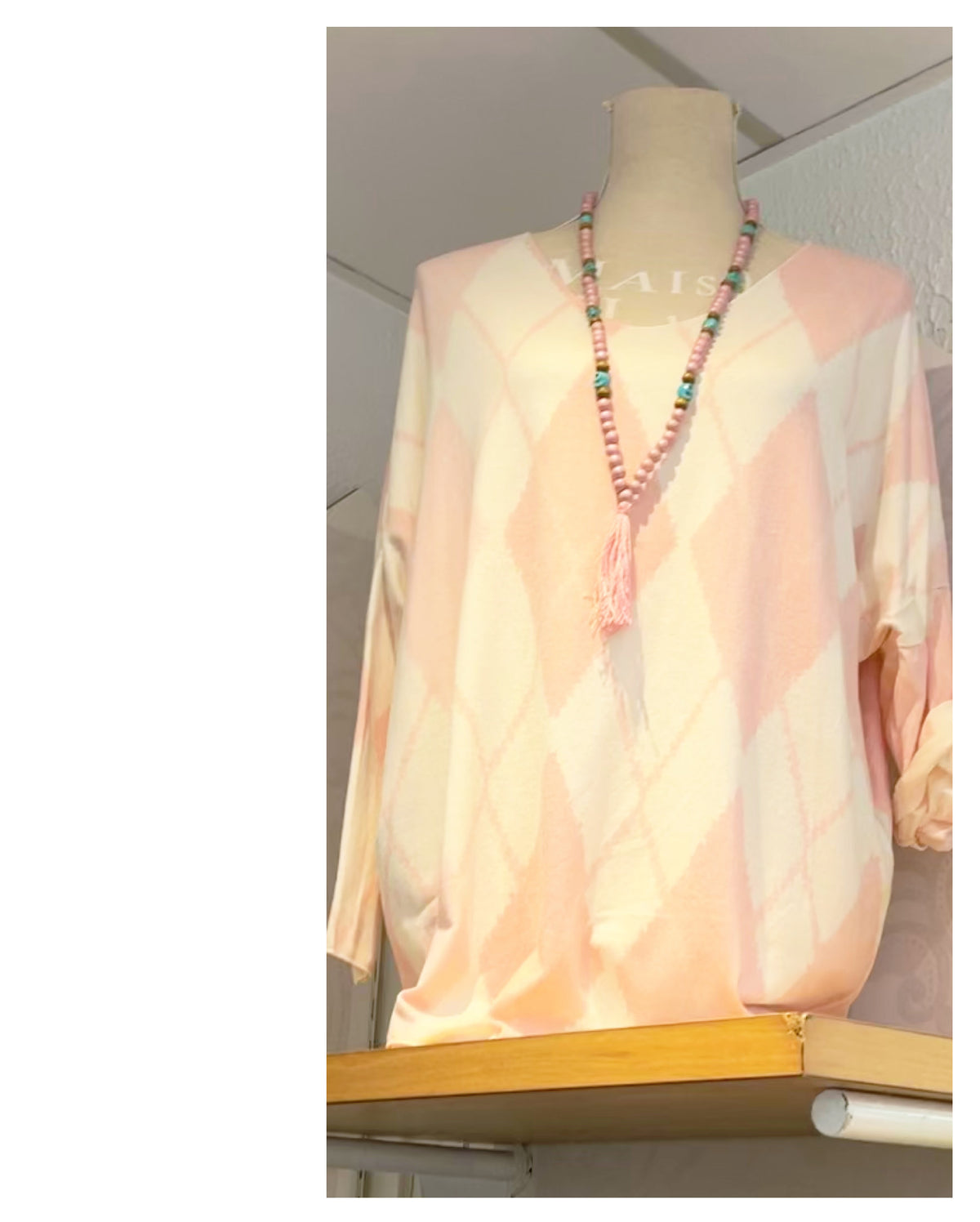 Pull motifs losanges modèle Arlequin