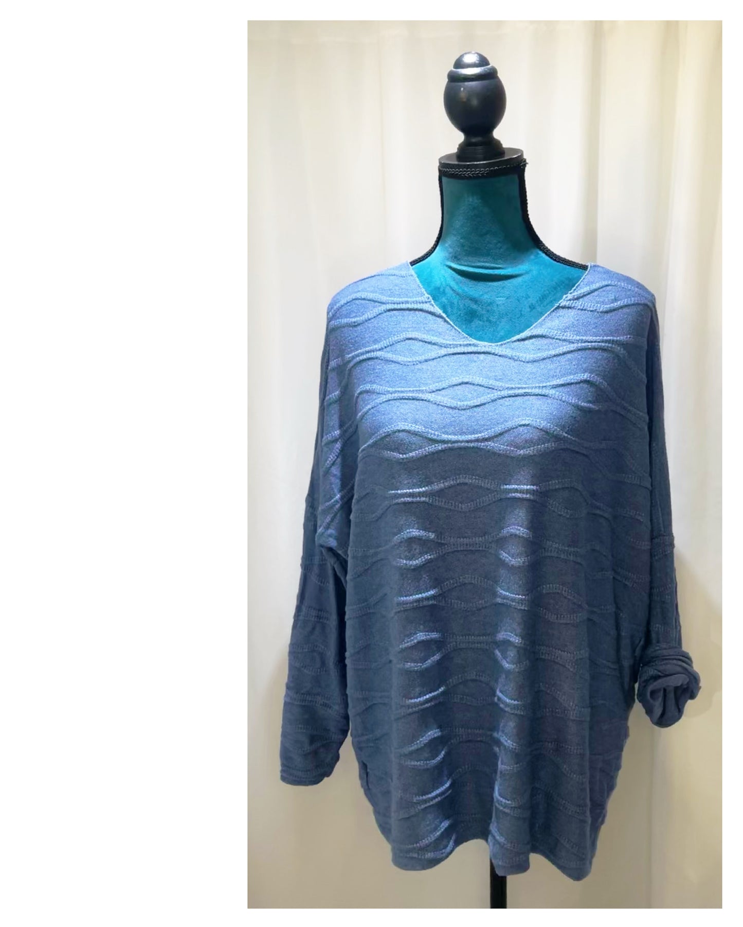 Pull tissu imprimé uni modèle Vague
