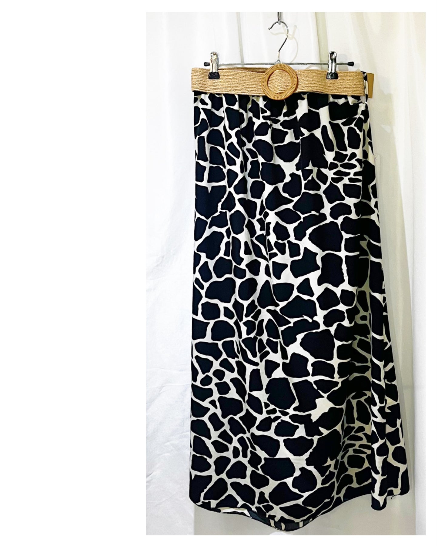 Jupe ceinture raphia chic modèle Sanary