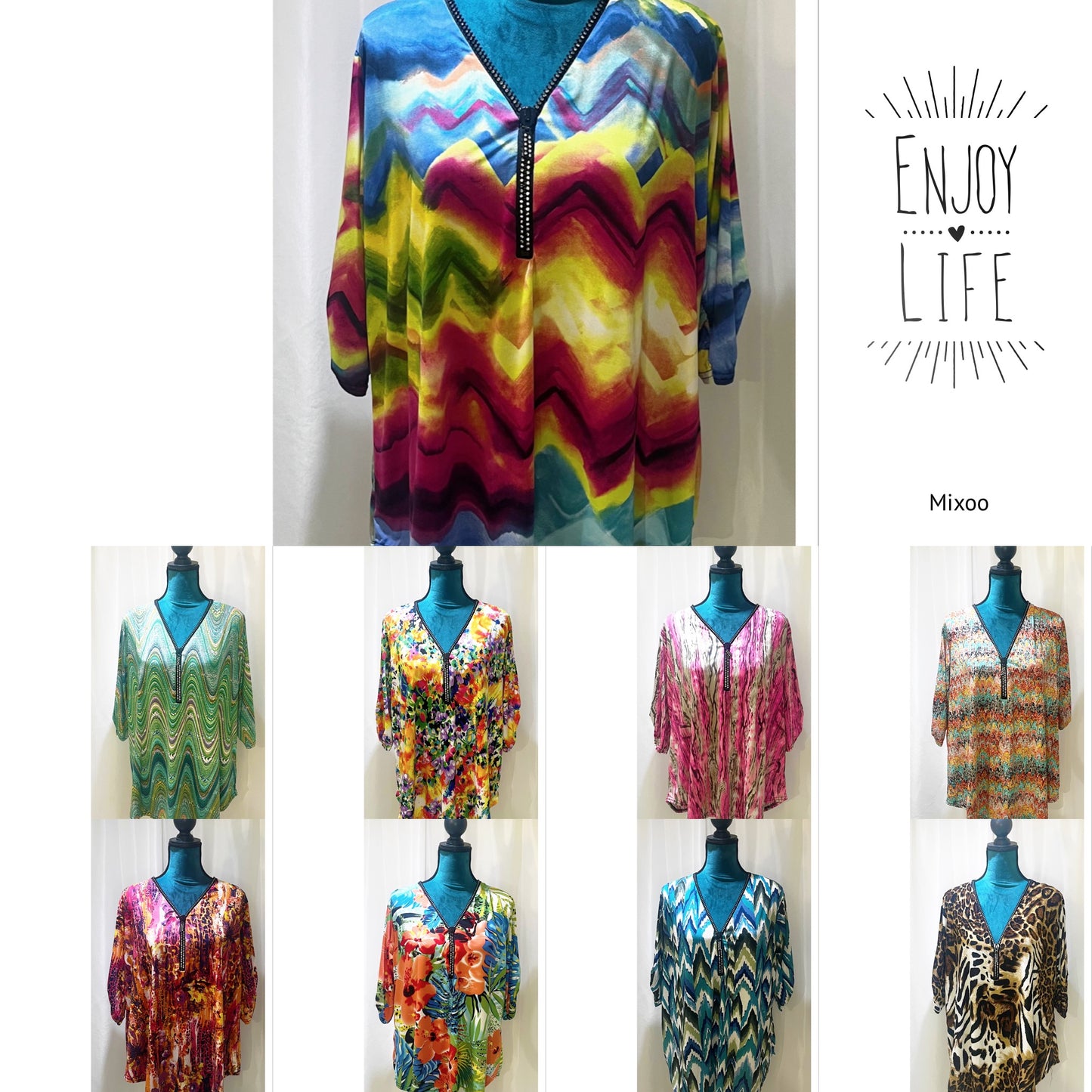 Tunique chic coloré vitaminé modèle Claudy