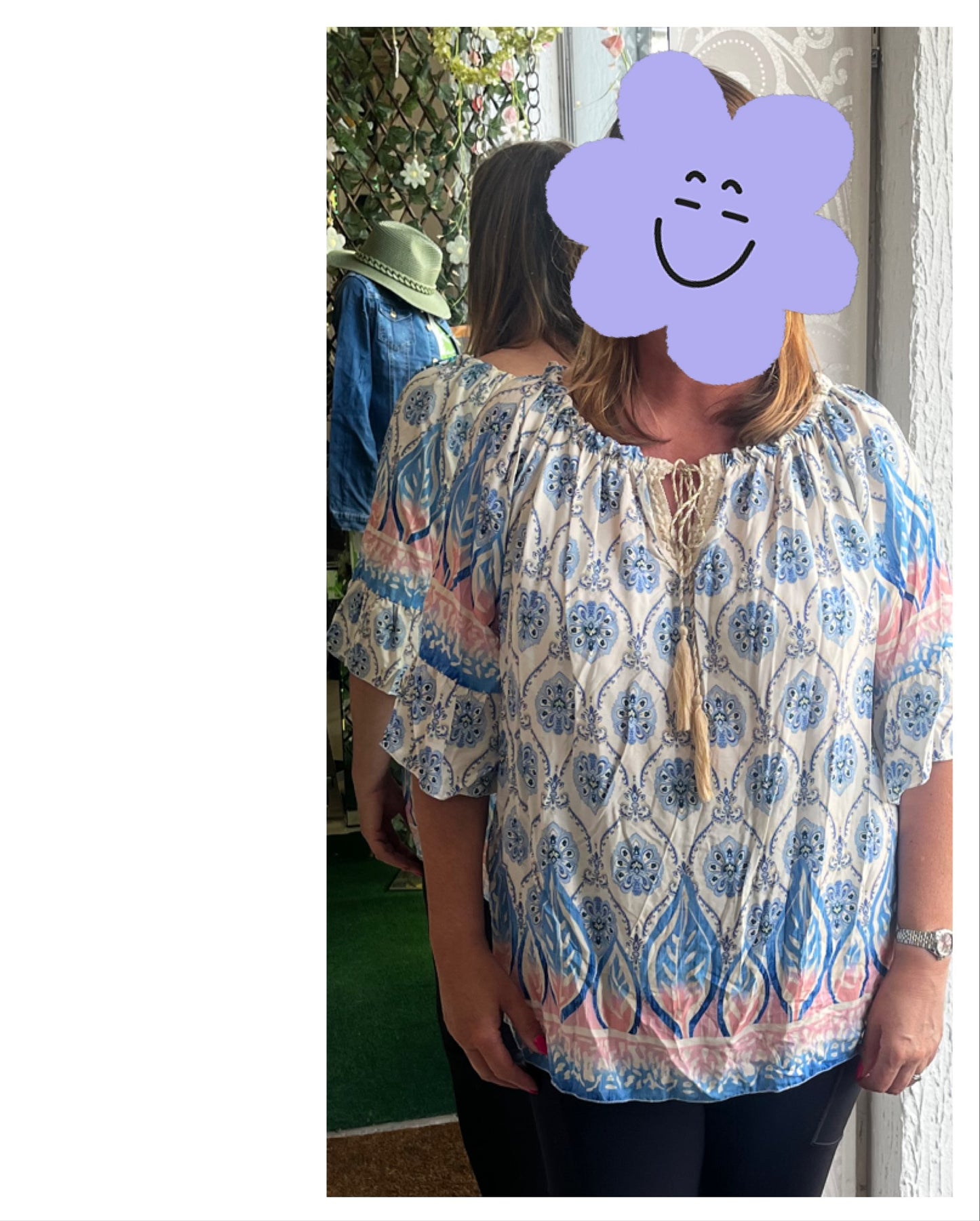 Tunique motifs colorés Modèle Feuilles 🍃