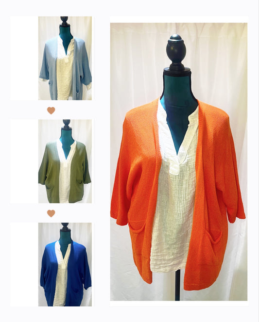 Gilet maille fine mi long modèle Emy