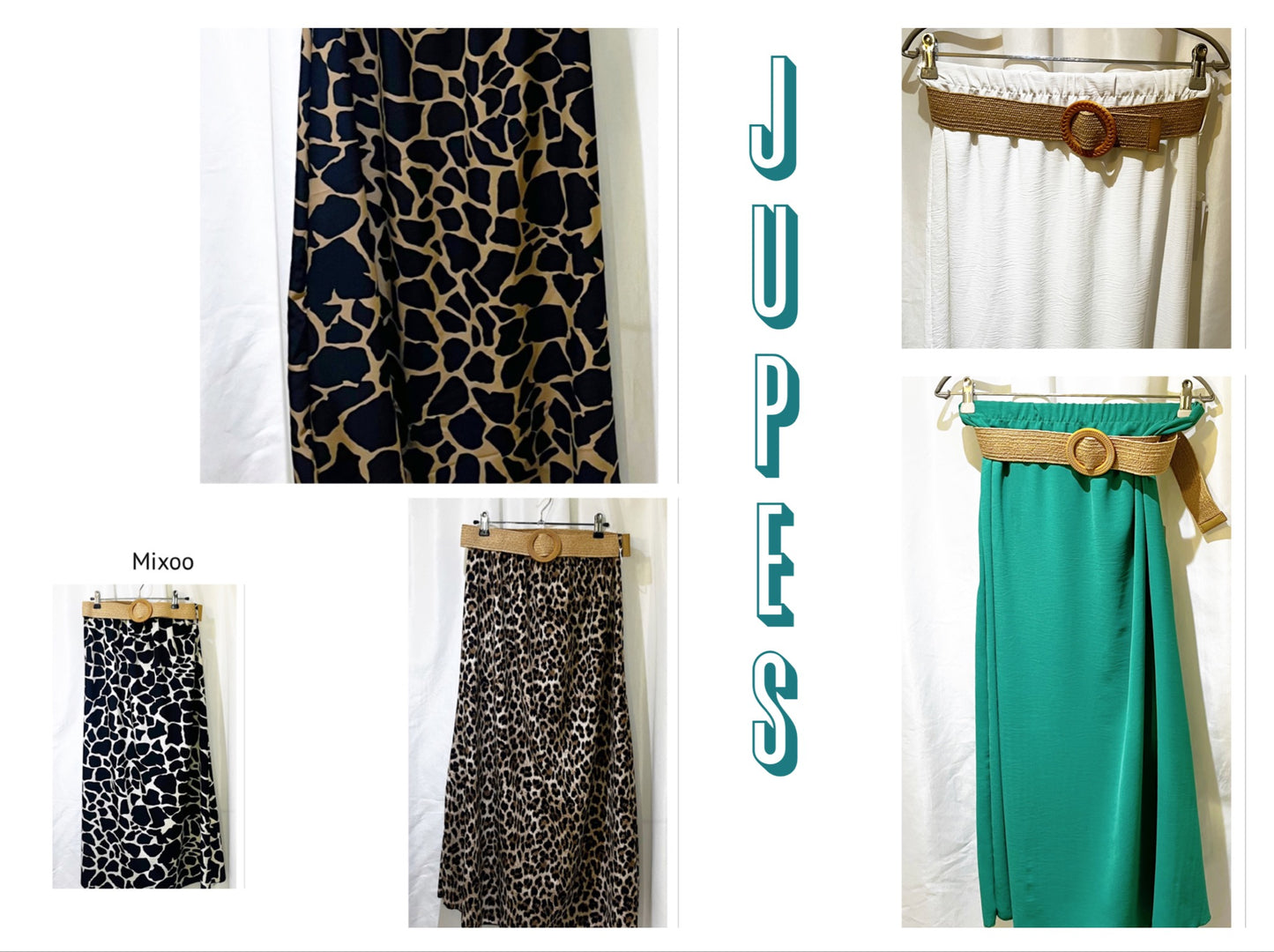 Jupe ceinture raphia chic modèle Sanary