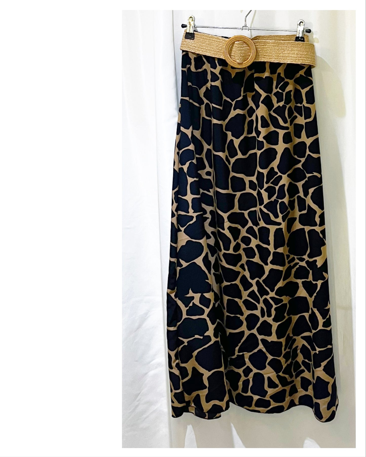 Jupe ceinture raphia chic modèle Sanary