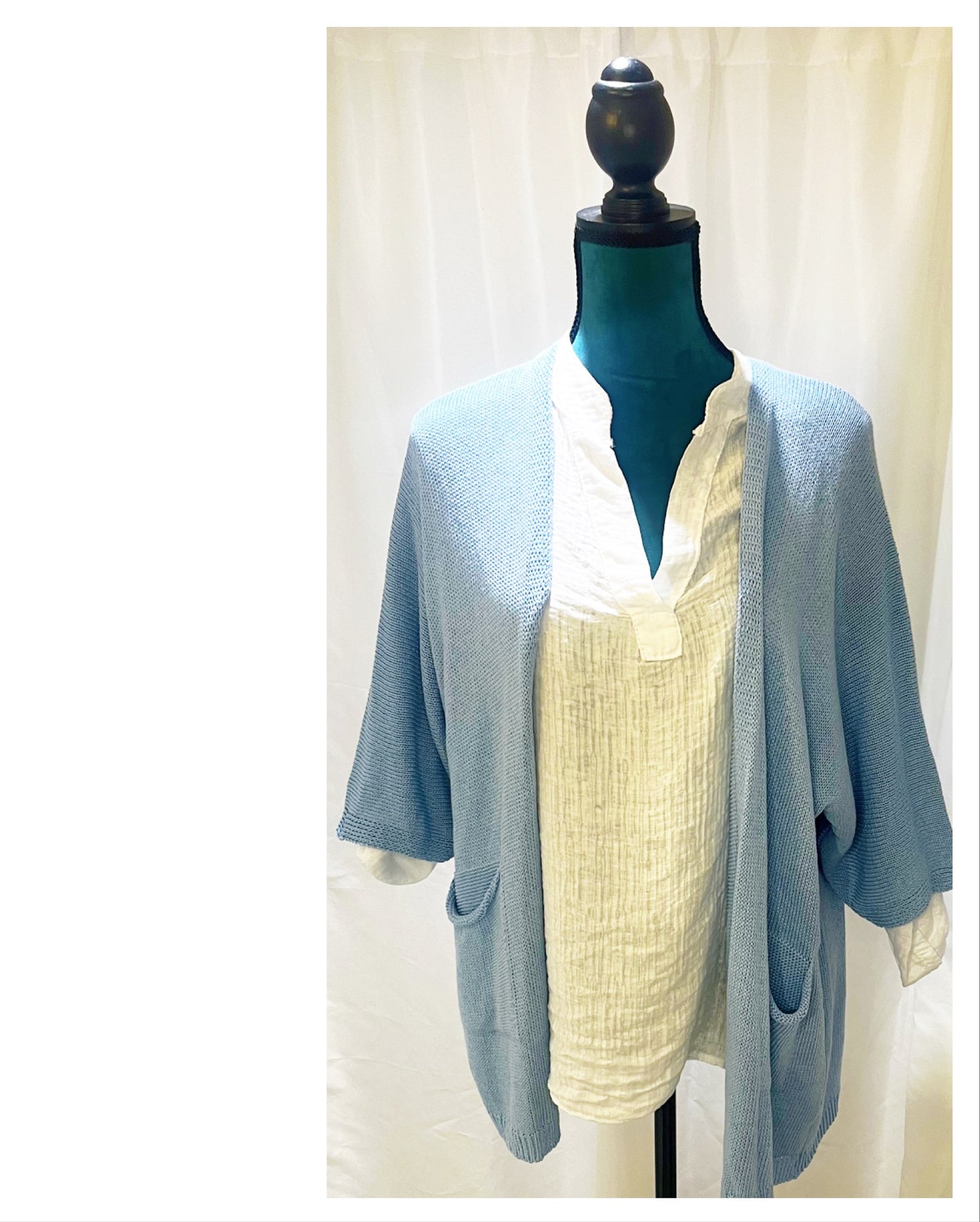 Gilet maille fine mi long modèle Emy