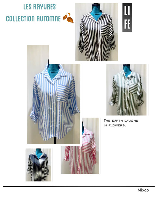 Chemise rayures modèle Lignes