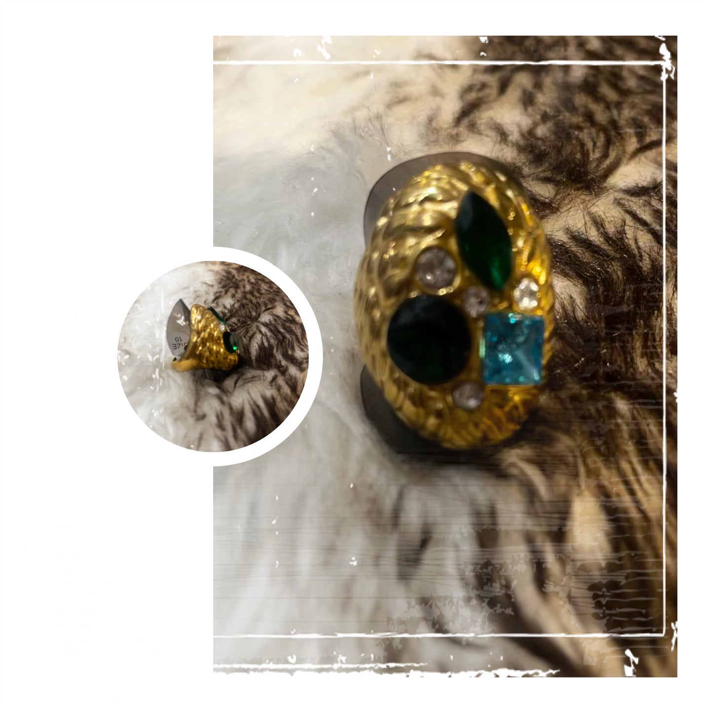 Magnifique Bagues acier chirurgical Or