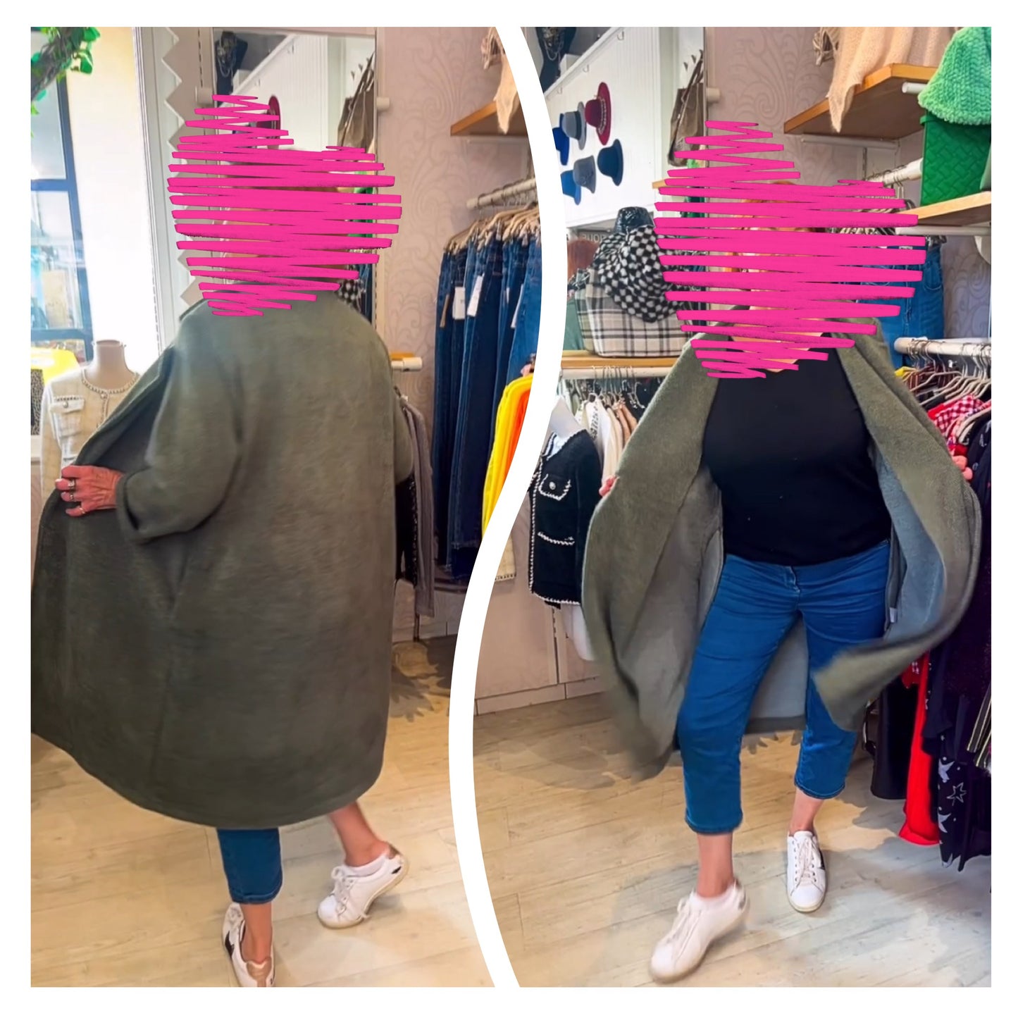 Manteau modèle Henriette oversize