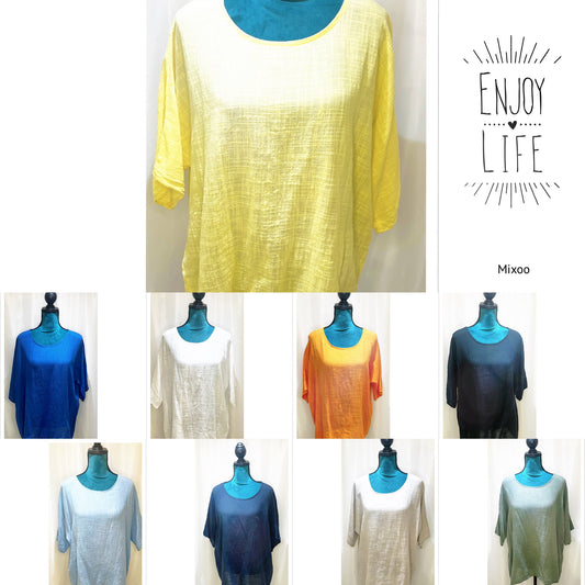 Tunique uni modèle Karine impression Lin