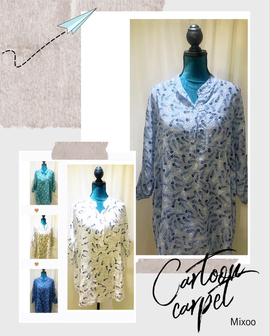 Chemise modèle Arrête de motif sardine 🐟