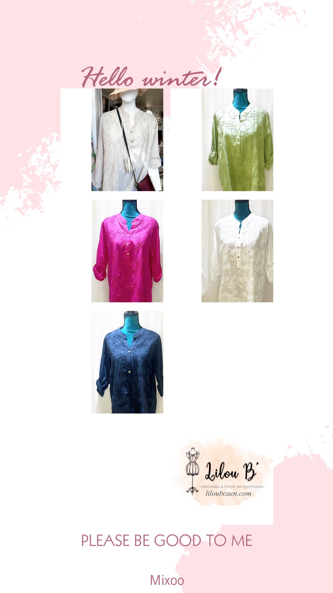 Chemise brodée Uni Modèle Louizon