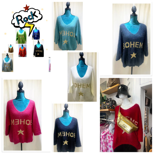 Pull message modèle Bohème Étoile ⭐️