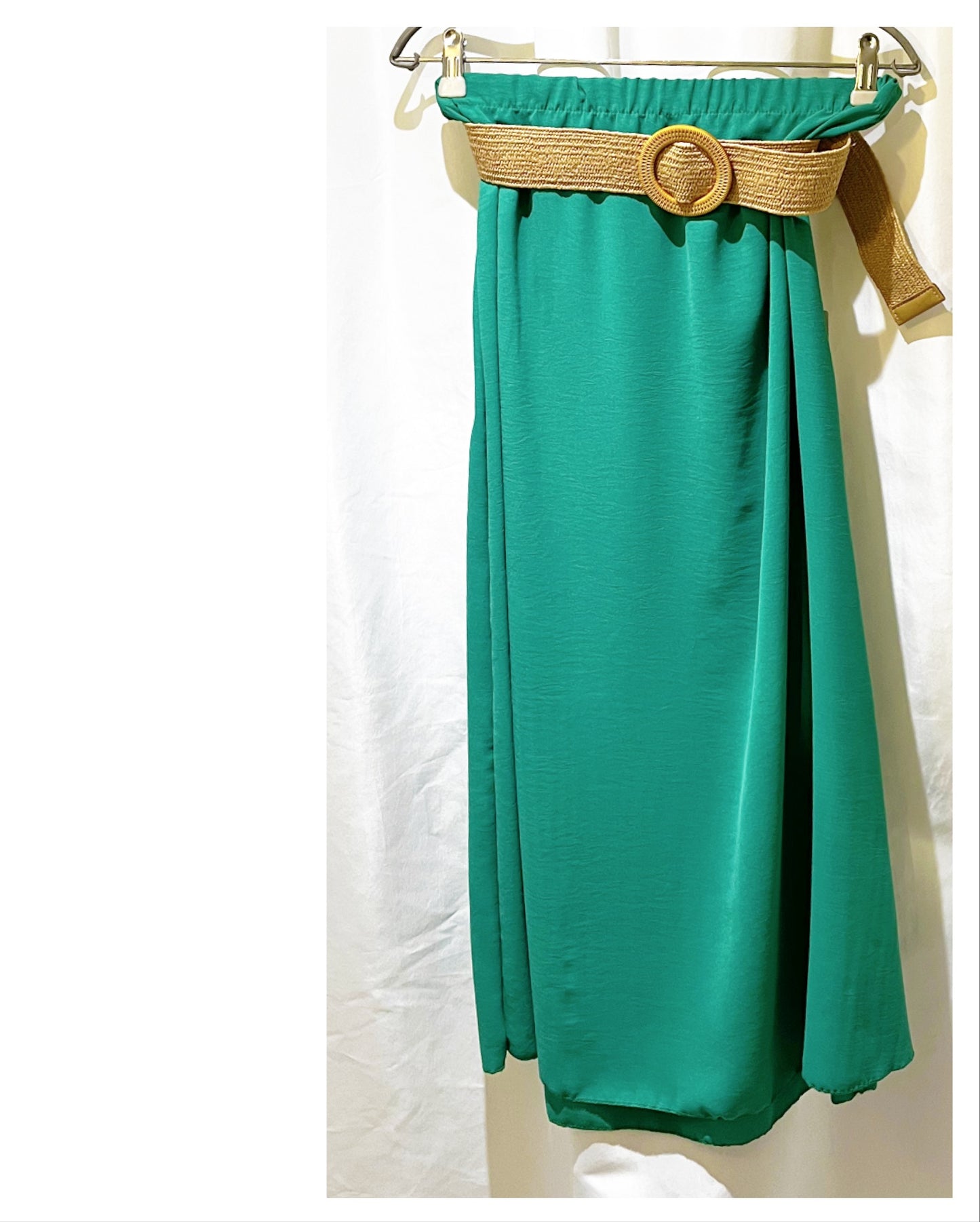 Jupe ceinture raphia chic modèle Sanary