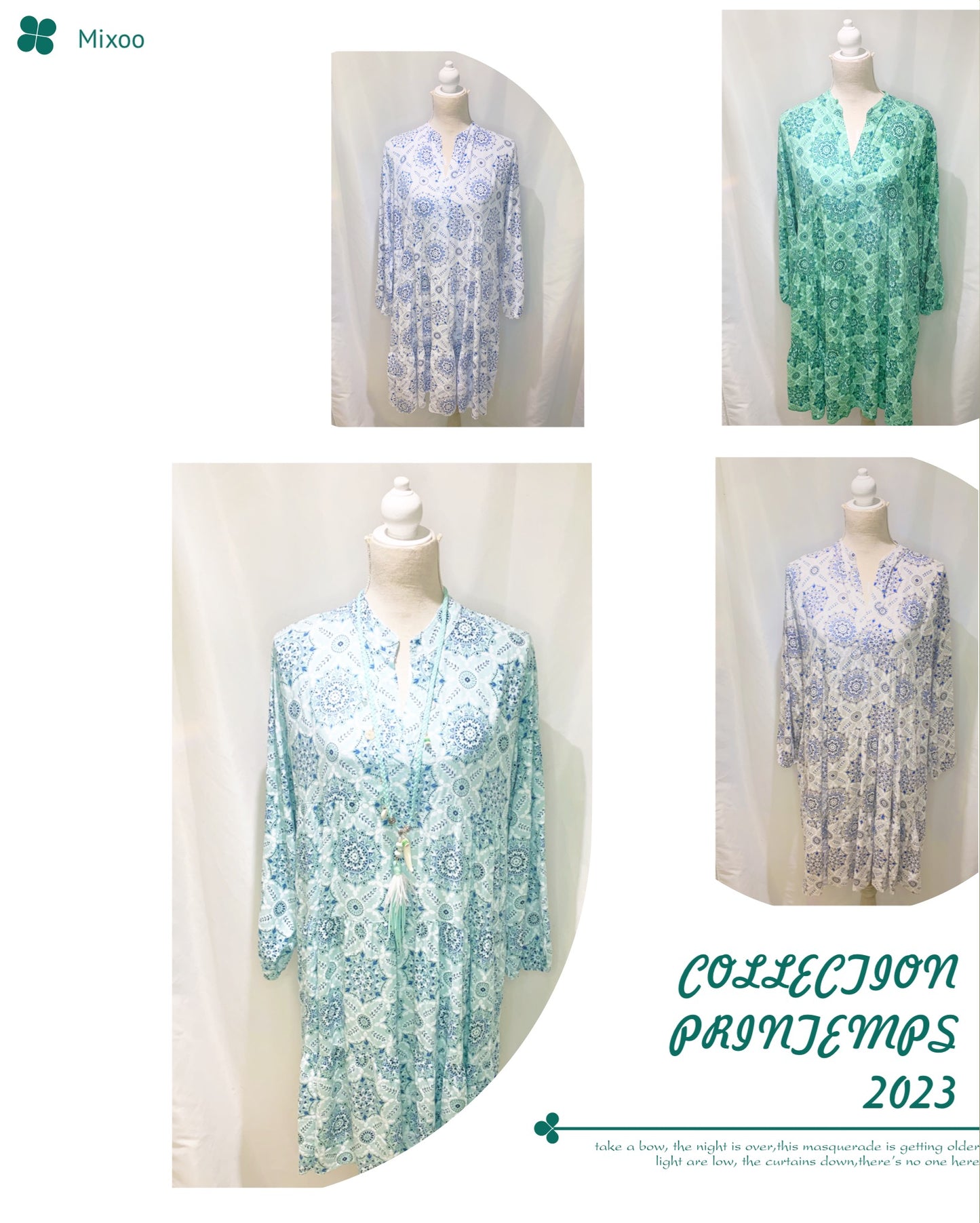 Robe manches longues modèle Valerie