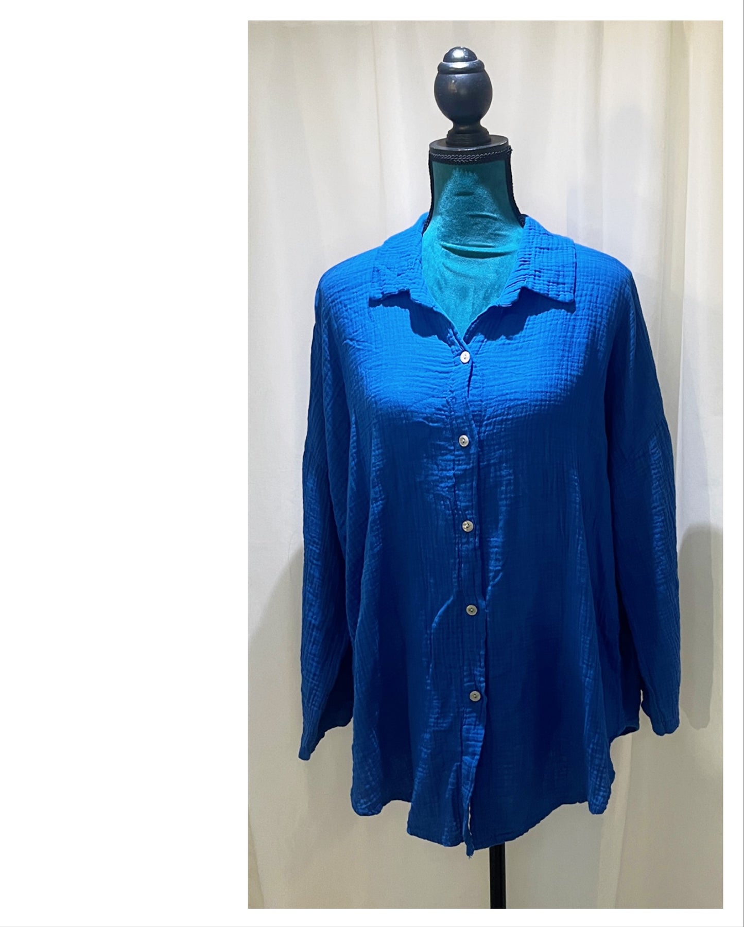 Chemise aspect chiffonnée Gaze de Coton modèle Vivie