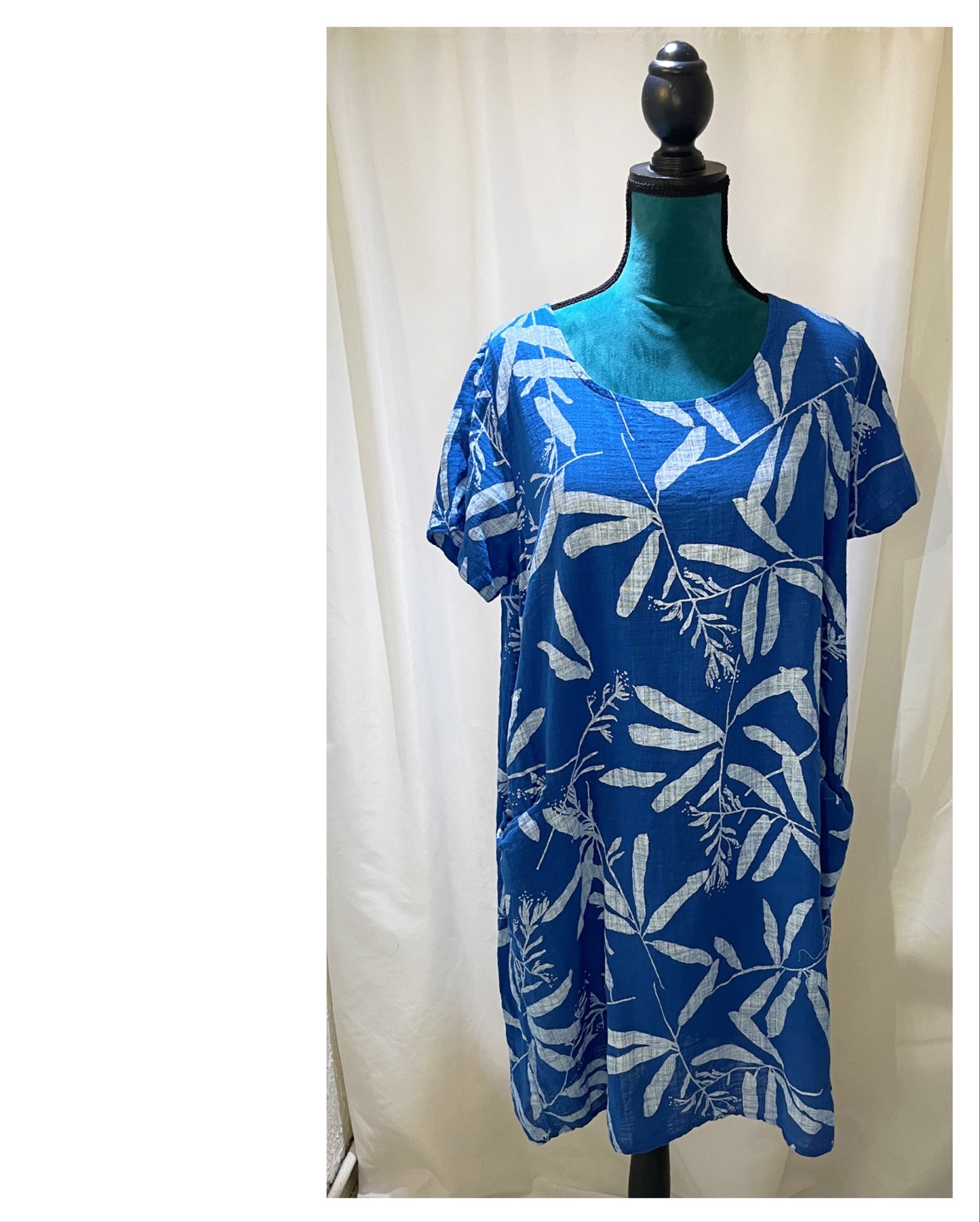 Robe droite coton décontracté modèle Branches