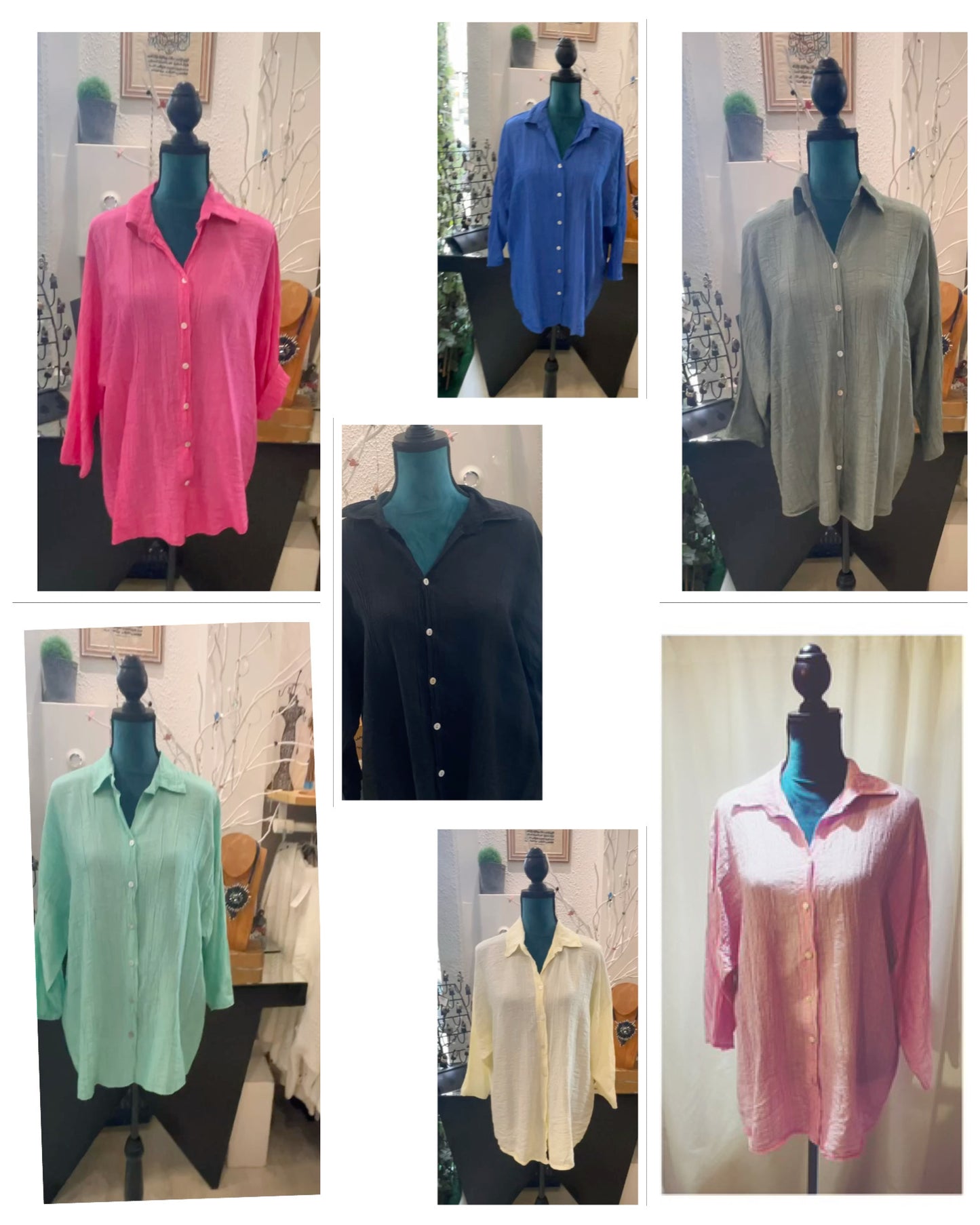 Chemise aspect chiffonnée modèle Claude