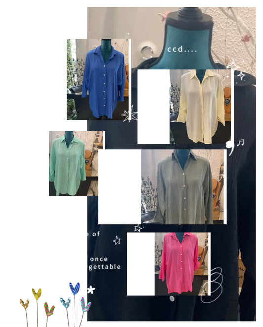 Chemise aspect chiffonnée modèle Claude