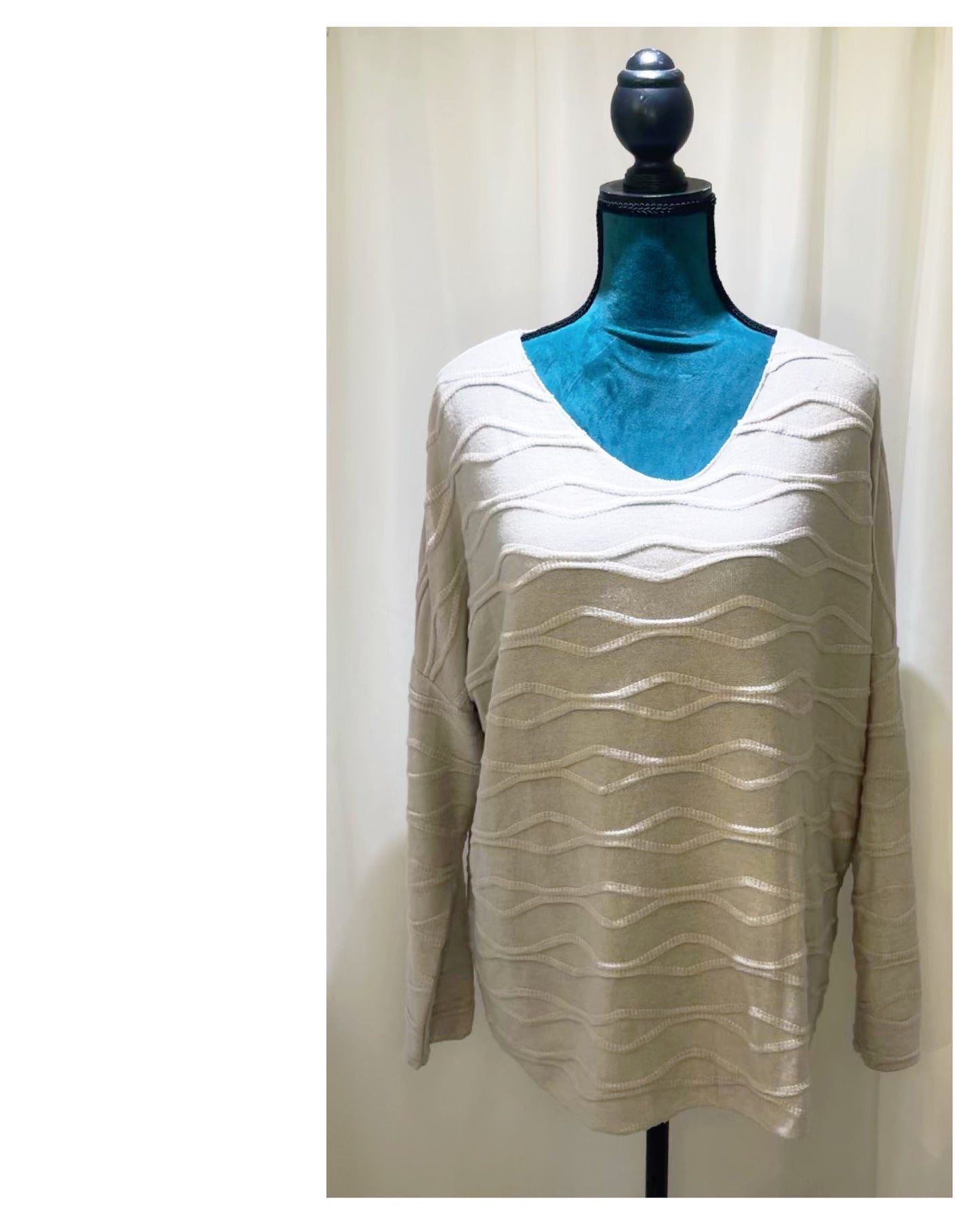 Pull tissu imprimé uni modèle Vague