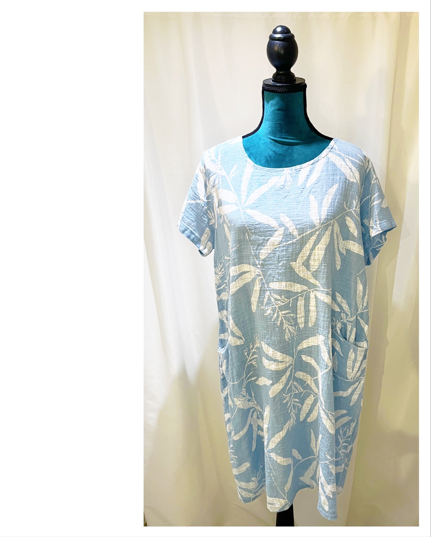 Robe droite coton décontracté modèle Branches
