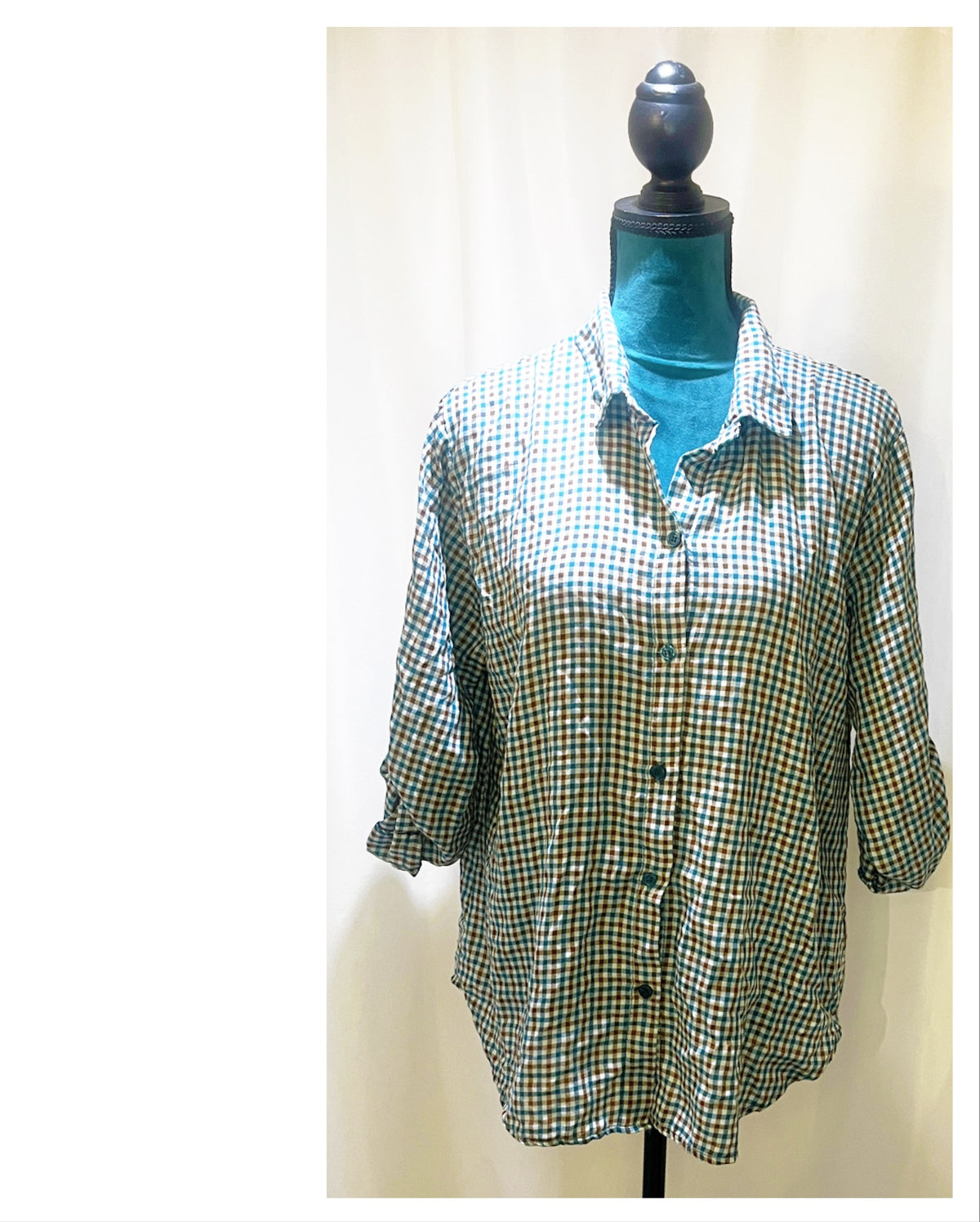 Chemise  modèle Trappeur imprimé petits Carreaux