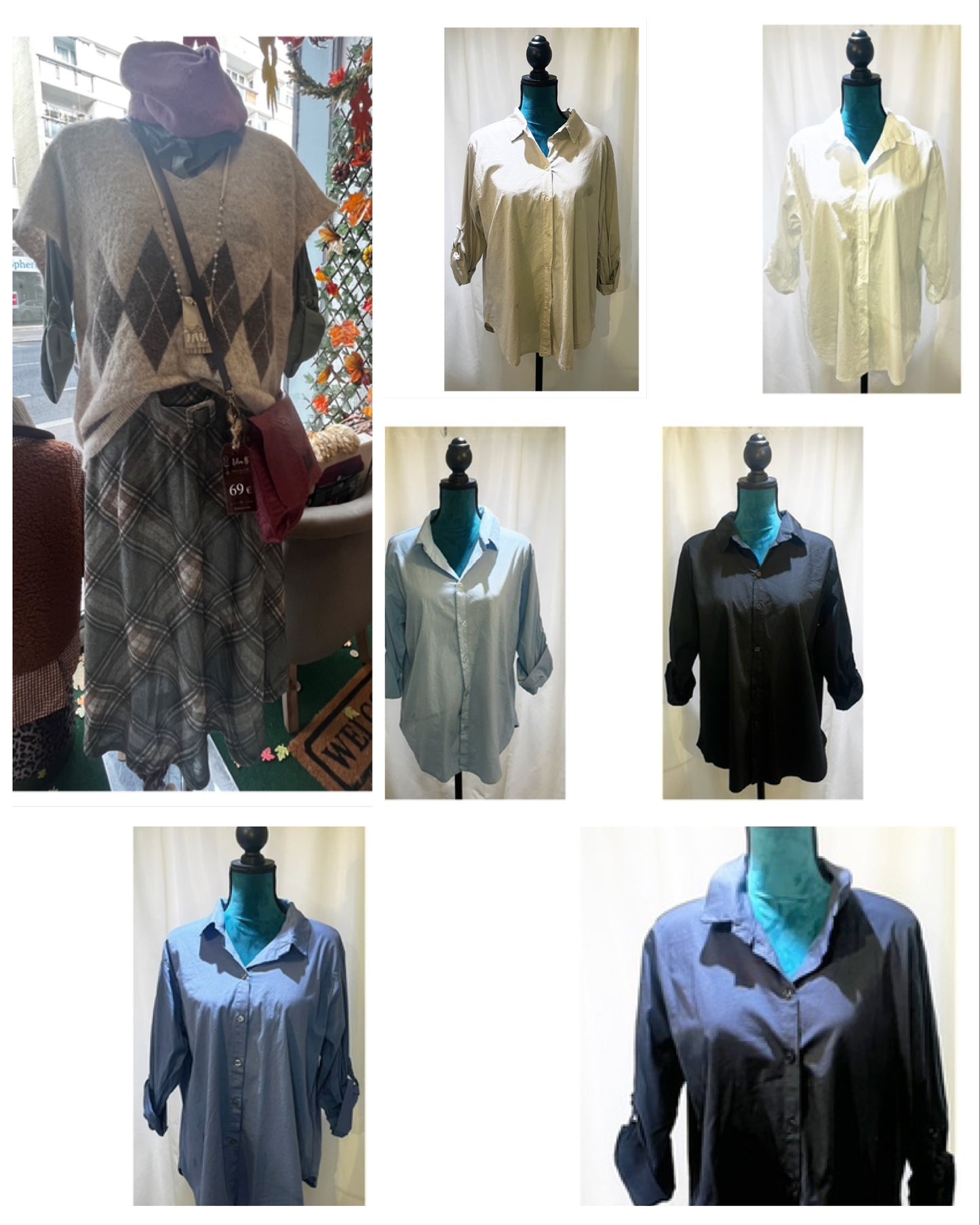 Chemise unie modèle Viviane