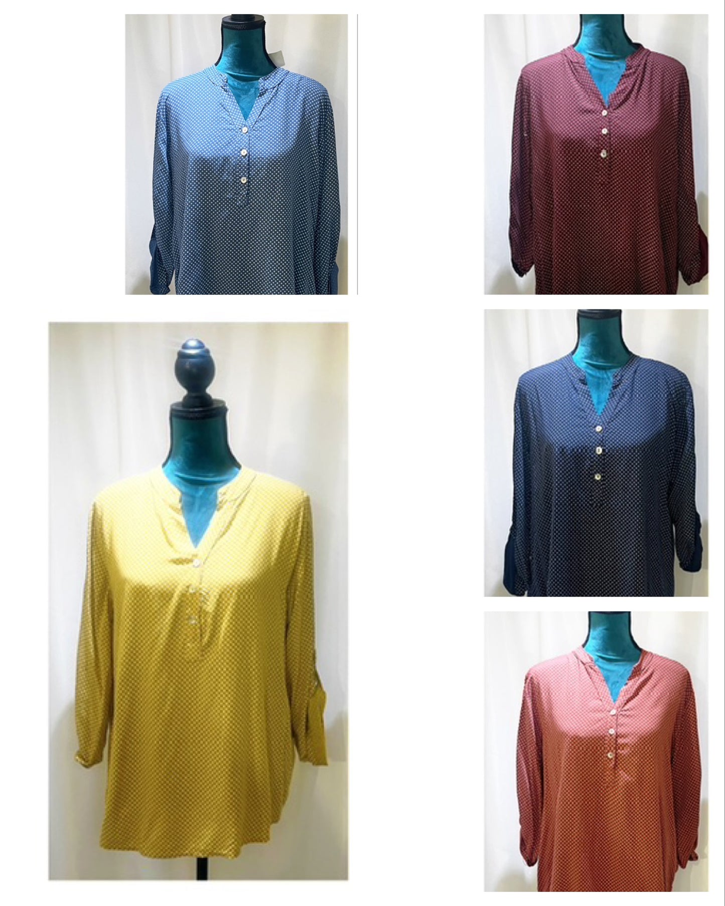 Chemise modèle Clara  petits poisl
