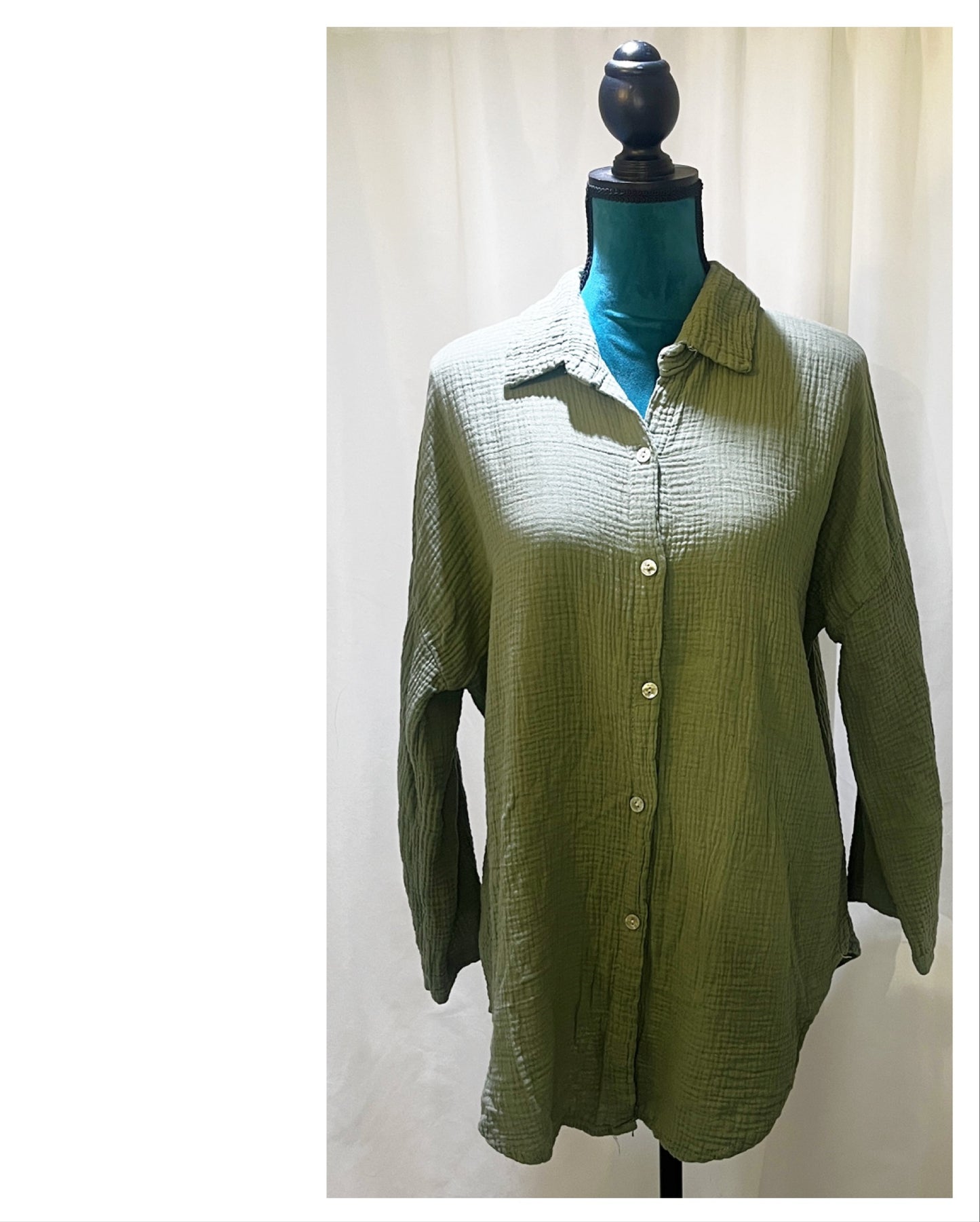 Chemise aspect chiffonnée Gaze de Coton modèle Vivie
