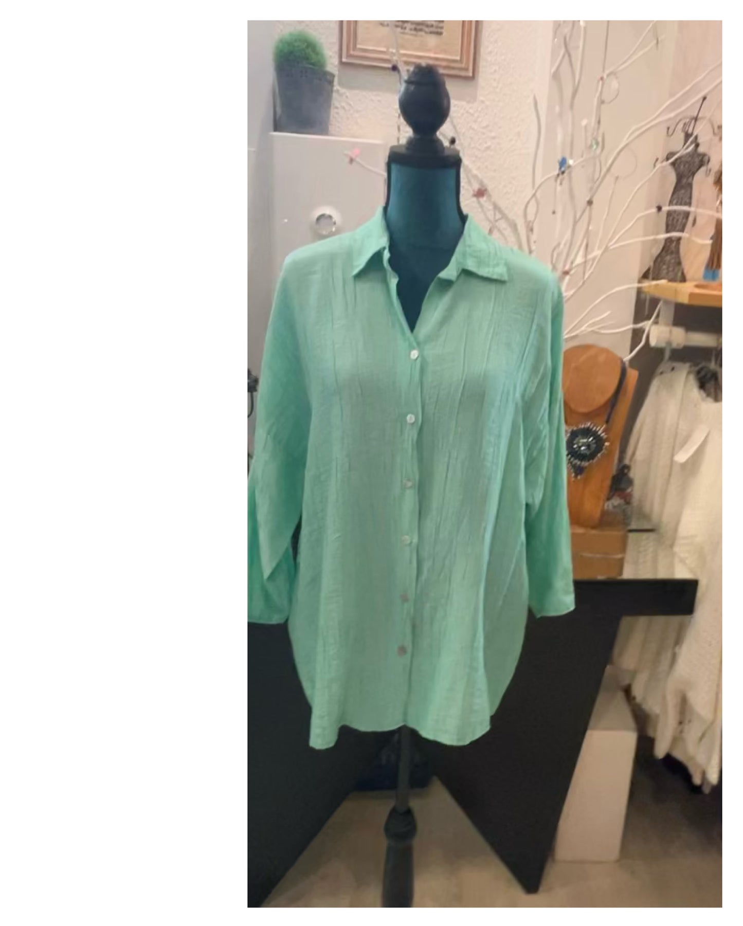 Chemise aspect chiffonnée modèle Claude