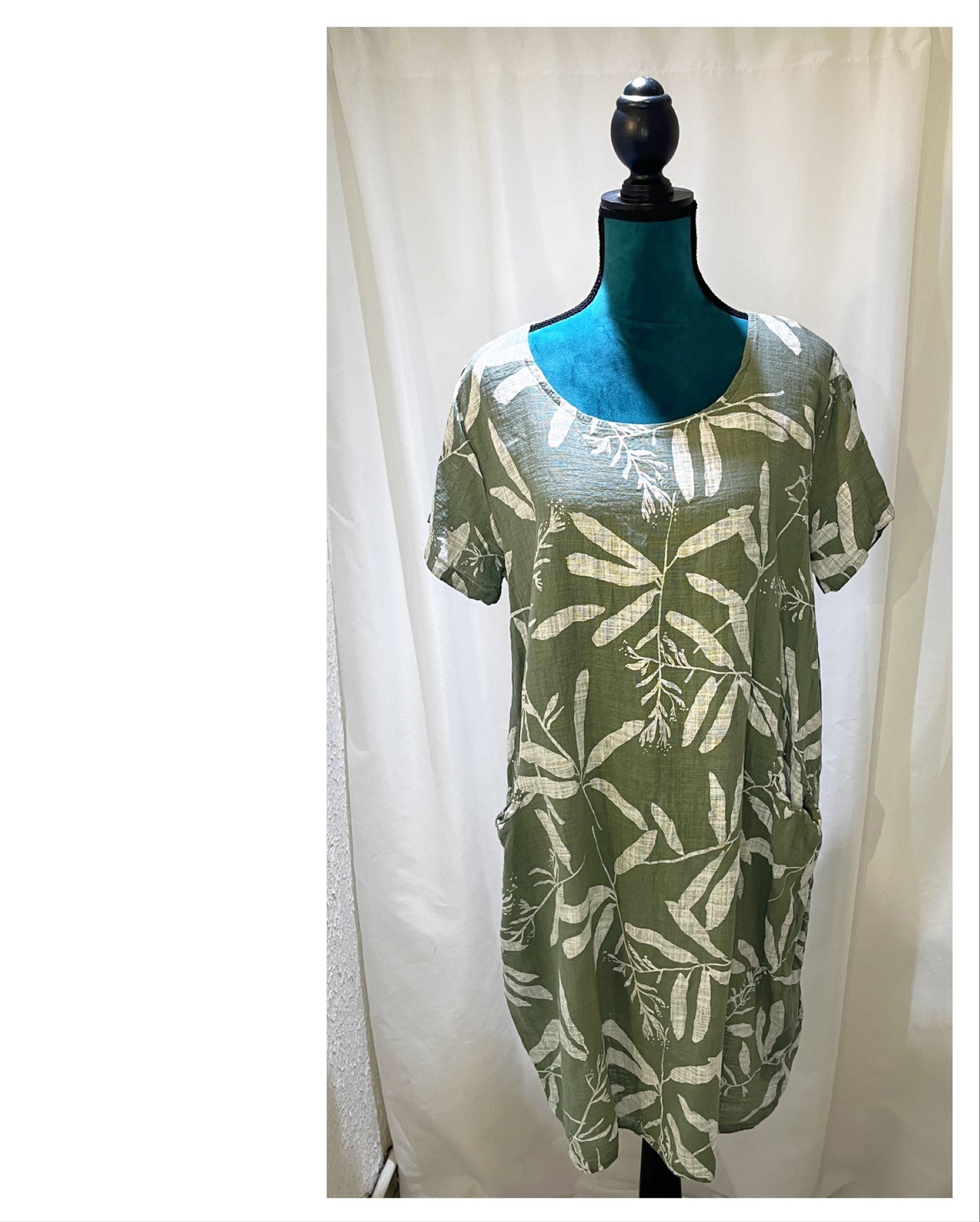 Robe droite coton décontracté modèle Branches