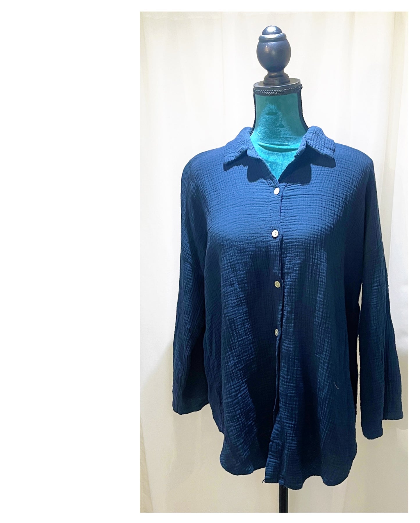 Chemise aspect chiffonnée Gaze de Coton modèle Vivie
