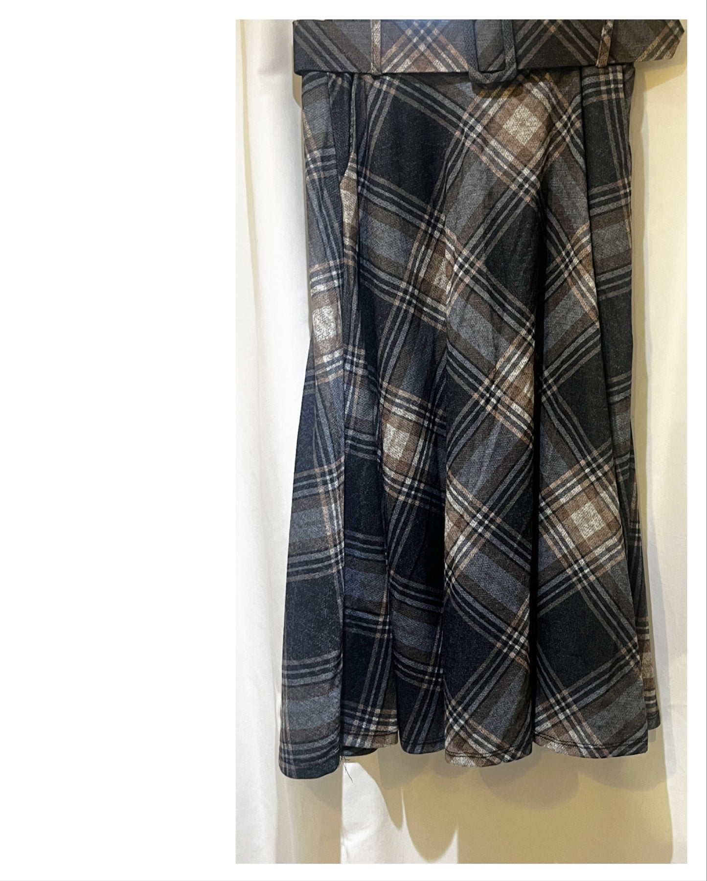 Jupe motif écossais modèle Clea