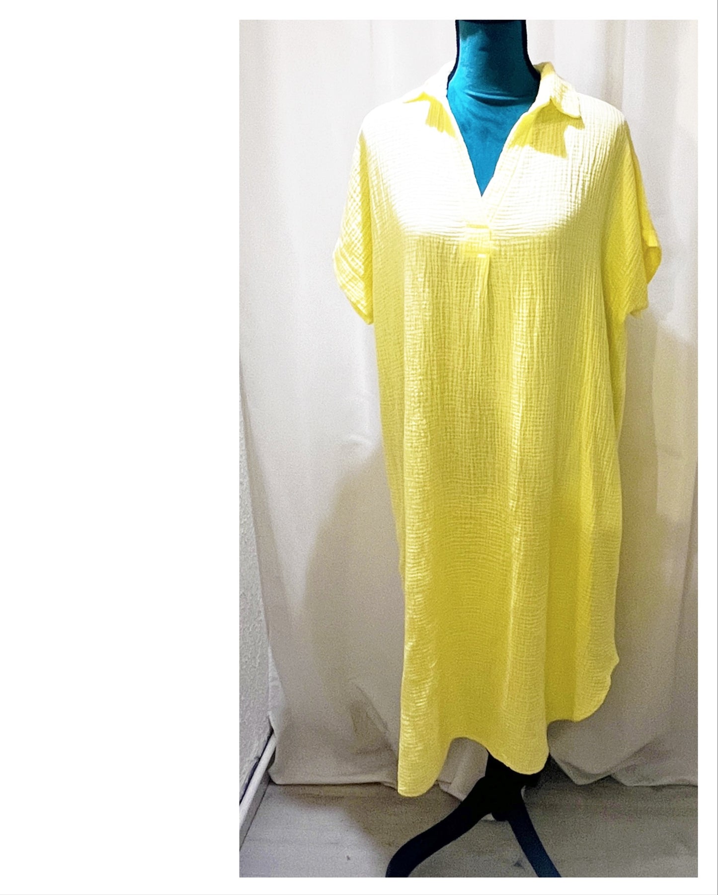Robe chemise gaze de coton modèle Lilia