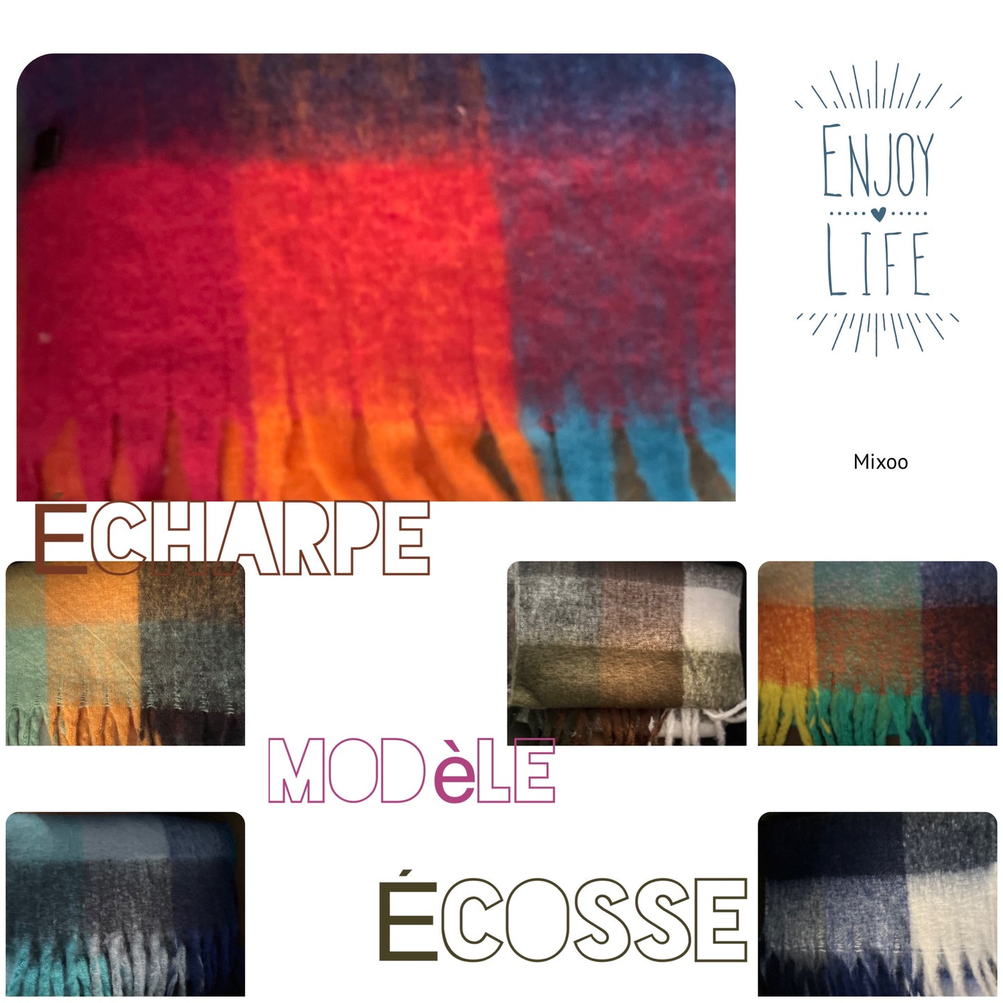 Écharpe modèle Ecosse coloris écossais