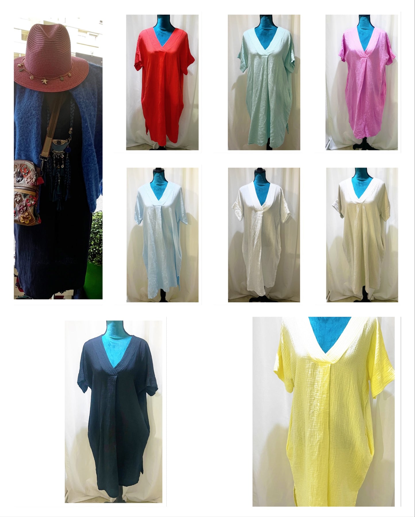 Robe gaze de coton modèle Liliane