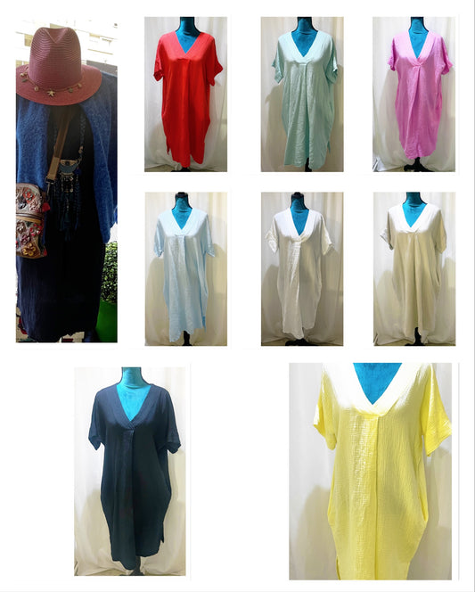 Robe gaze de coton modèle Liliane