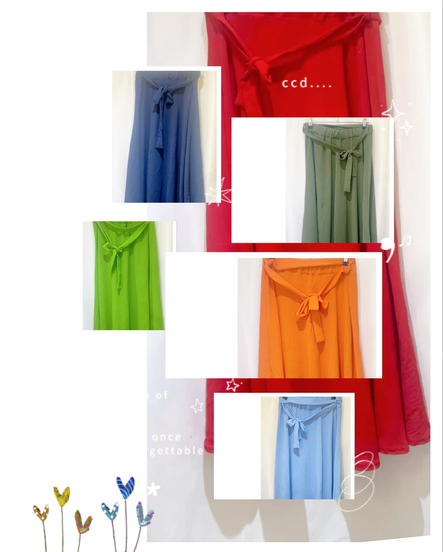 Jupe longue vitaminé modèle Jeanne