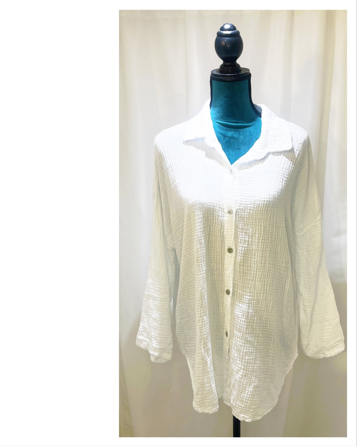 Chemise aspect chiffonnée Gaze de Coton modèle Vivie
