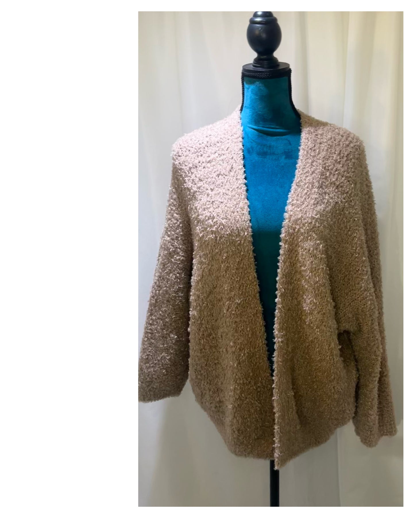 Gilet laine bouclée mi long modèle DouDoux