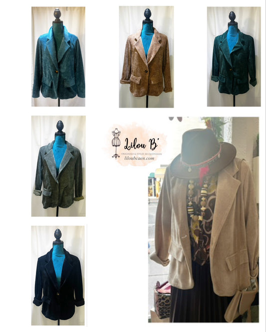 Veste velour modèle Gaby
