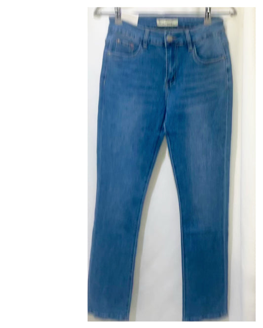 Jean Miss Fany – Coupe droite taille haute, clair délavé 👖✨