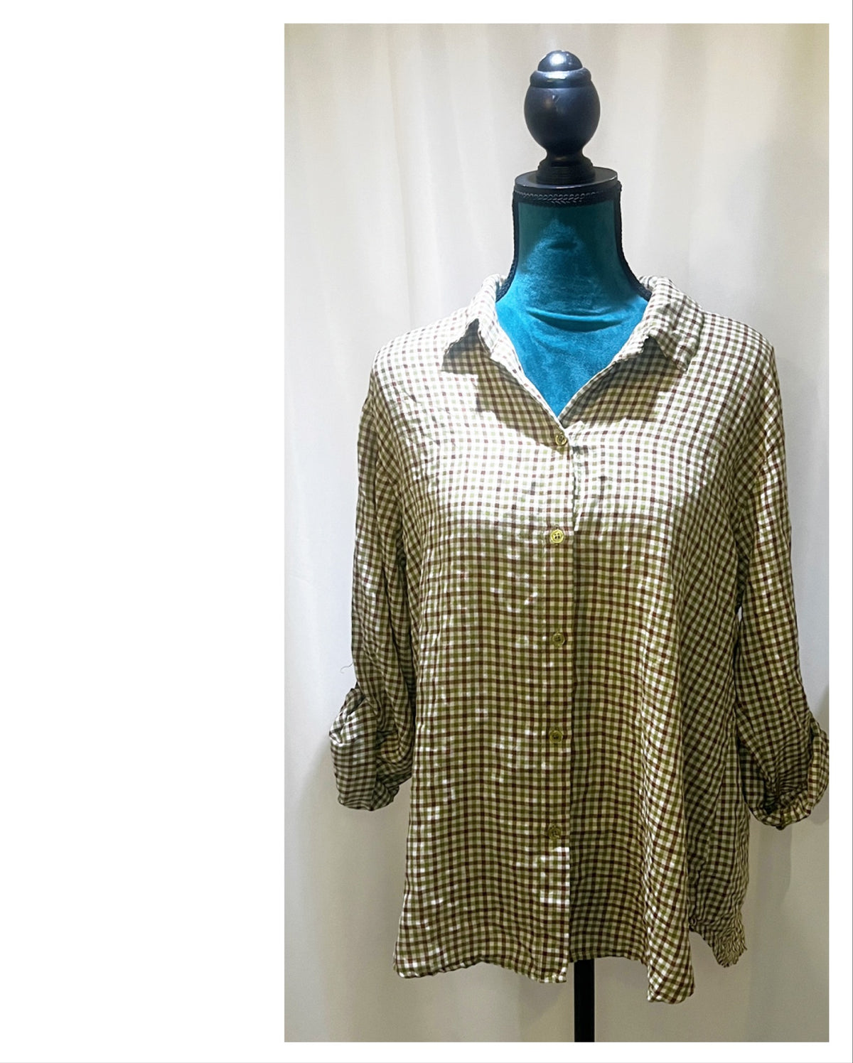 Chemise  modèle Trappeur imprimé petits Carreaux