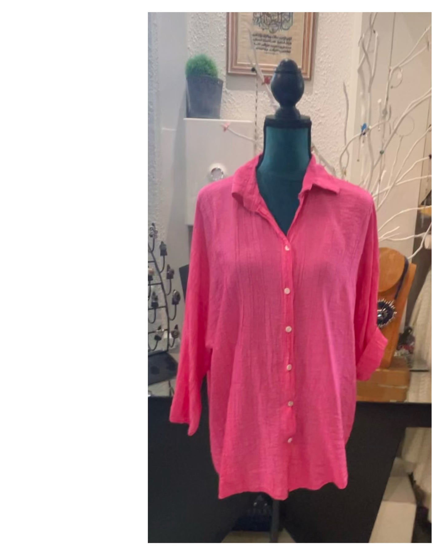 Chemise aspect chiffonnée modèle Claude