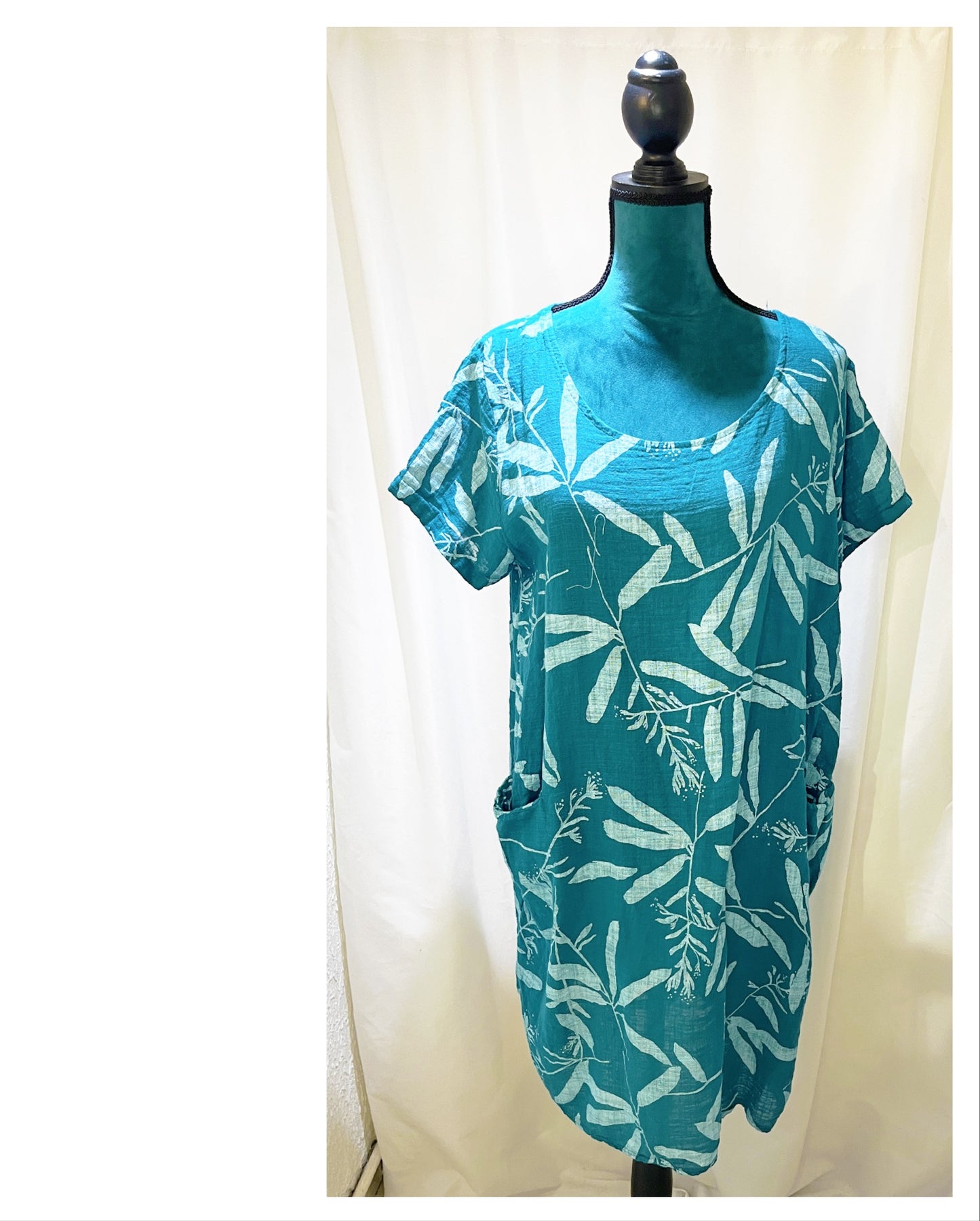 Robe droite coton décontracté modèle Branches