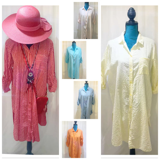 Chemise Robe Rayures modèle Alba
